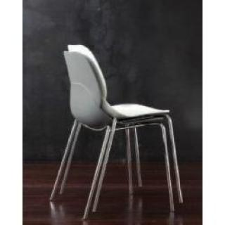 Lot de 4 chaises SHELL METAL design gris