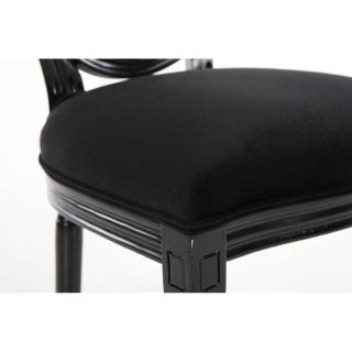 Lot de 6 chaises médaillon VERSAILLES style louis XVI velours noir