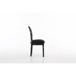 Lot de 6 chaises médaillon VERSAILLES style louis XVI velours noir