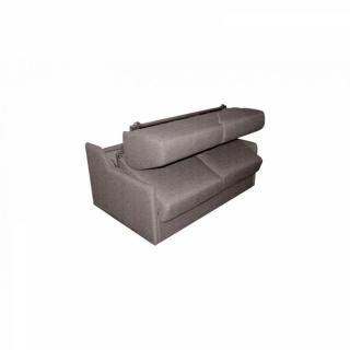 Canapé lit 2-3 places LUNA convertible EXPRESS 120cm microfibre taupe matelas 16 cm