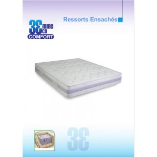 Matelas Eco-Confort Ressorts Ensaches 7 Zones  160x25x200cm