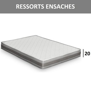 Matelas RESSORTS épaisseur 20 cm compatible canapé rapido express 120 cm