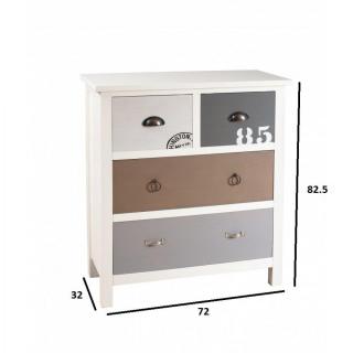 Meuble 4 tiroirs HUGO style bord de mer