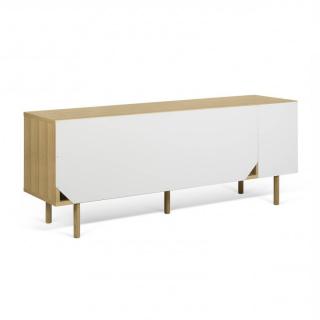 Meuble TV ALVIN chêne avec 2 portes coulissantes 1 niche MEDIUM