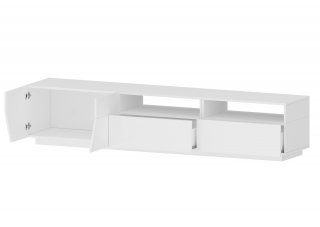 Meuble TV NALIE
blanc laqué brillant, 2 portes 2 tiroirs 2 niches