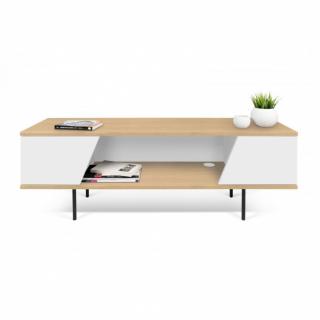 Meuble TV DIXIE en bois de chêne et blanc Meuble TV DIXIE en bois de chêne et blanc