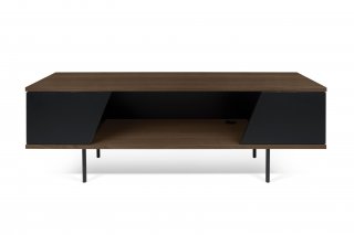 meuble TV DIXIE en bois noyer et noir