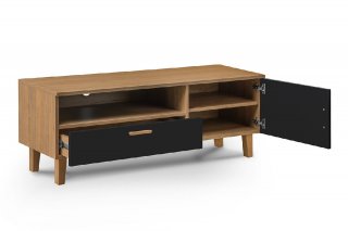 Meuble TV FREDO
chêne naturel et anthracite 1 niche 1 tiroir 1 porte