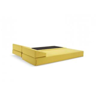 INNOVATION LIVING MYK jaune pieds chêne méridienne convertible lit 200*160 cm
