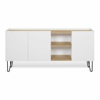 Buffet design NINA Chêne clair et blanc 180cm Buffet design NINA Chêne clair et blanc 180cm