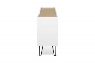 Buffet design NINA  Chêne clair et blanc 180cm