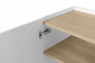 Buffet design NINA  Chêne clair et blanc 180cm