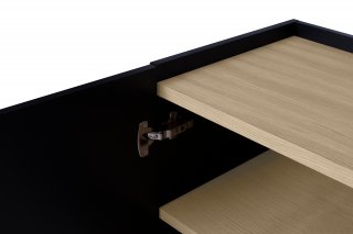 Buffet design NINA  Chêne clair et noir 180cm