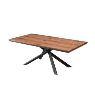 Table extensible Réctangle 4x4 en Chêne Naturel et piétement  Métal Graphite Mat / small