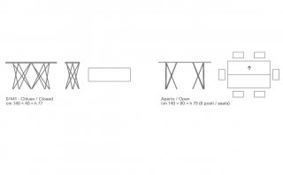 Table console extensible 6 couverts HERMES 140 cm pieds métal plateau stratifié marbre blanc