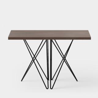 Table console extensible 4 couverts HERMES 115 cm pieds métal plateau stratifié écologique