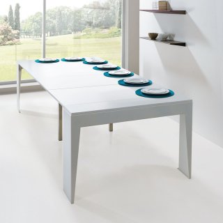 Table console extensible 14 couverts MARVEL PLUS avec 6 chaises pliantes ZETA et porte chaise inclus