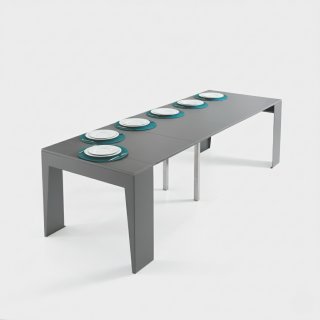 Table console extensible 12 couverts MARVEL PLUS avec 6 chaises pliantes ZETA et porte chaise inclus