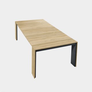 Table console extensible 12 couverts LEONARDO 45/270x120x75cm stratifié écologique