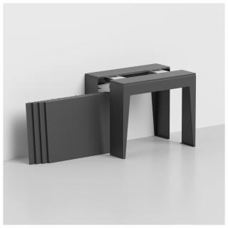 table console extensible MARVEL pied métal plateau gris ardoise largeur 90cm 