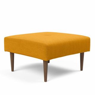 INNOVATION LIVING  Pouf design RECAST PLUS Elegance Curry pied chêne laqué foncé