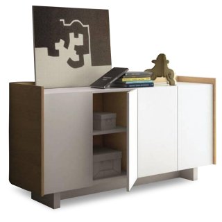 SKIN buffet design chêne et blanc SKIN buffet design chêne et blanc