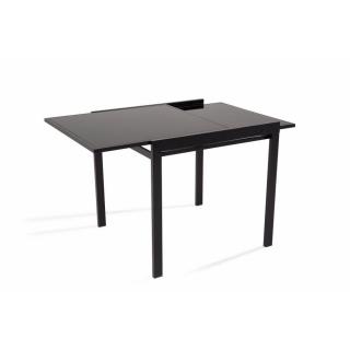 Table repas carré extensible VERNY noir