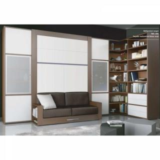 EXCLU EXPO SHOWROOM - 40% Armoire lit avec canapé SQUADRA 140 cm.