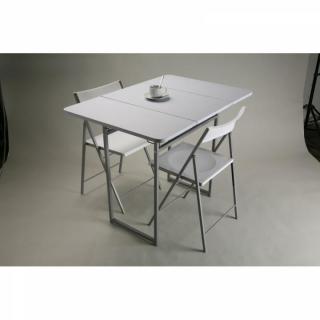 STANDUP Table extensible en bois avec 2 chaises avec rangement tout en un pour 2 personnes