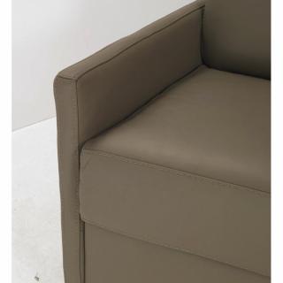 Canapé lit 2-3 places SUN convertible EXPRESS 120cm polyuréthane taupe matelas épaisseur 16cm