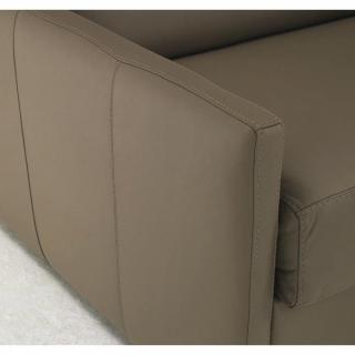 Canapé lit 2-3 places SUN convertible EXPRESS 120cm polyuréthane taupe matelas épaisseur 16cm