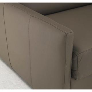 Canapé lit 2-3 places SUN convertible EXPRESS 120cm cuir vachette taupe  matelas épaisseur 16cm