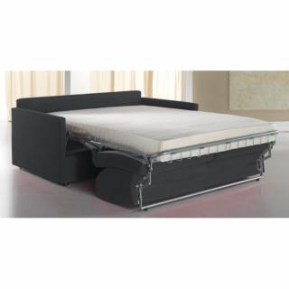 Canapé lit 2-3 places SUN convertible EXPRESS 120cm tweed gris graphite matelas épaisseur 16cm