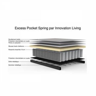 INNOVATION LIVING  Canapé d'angle design SUPREMAX DELUXE EXCESS LOUNGER gris Twist Charcoal convertible lit 155*200 cm