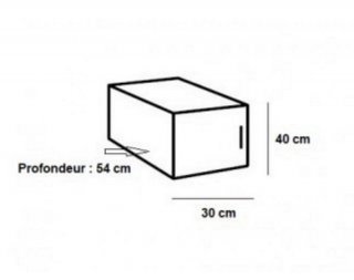 Sur meuble armoire penderie 1 porte MALTA laqué blanc cassé L : 30 cm