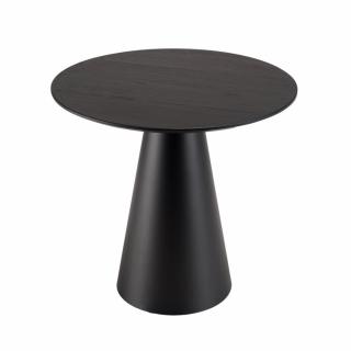 Table d'appoint ronde noire DILA 50 cm / Pieds conique