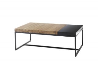 Table basse Lucon 107 x 65 cm bois acier plateau 
