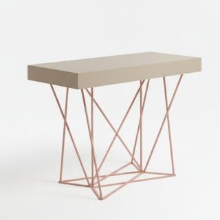 Table console extensible 12 couverts EXCEL 110 cm pieds métal plateau stratifié écologique