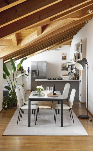 Table extensible 12 couverts DORIAN 310cm pieds métal