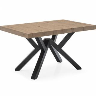 Table extensible 10 couverts MIKADO 210 cm structure hêtre plateau mélaminé 