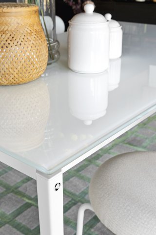 Table extensible 12 couverts PENTAGON 310cm pieds métal 