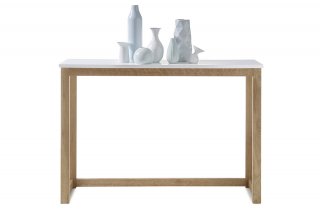 Console d'entrée rectangulaire 110 cm REGAT en chêne massif et MDF