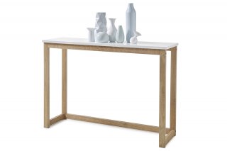 Console d'entrée rectangulaire 110 cm REGAT en chêne massif et MDF
