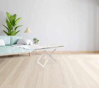 Table relevable extensible CONDOR métal plateau céramique blanc