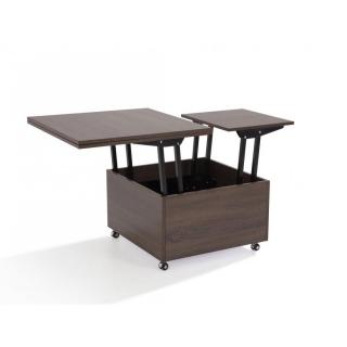 Table basse relevable extensible GIANI wengé