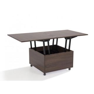 Table basse relevable extensible GIANI wengé