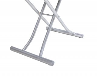 Table basse relevable extensible TRENDY mélaminé chêne clair Pied alu 110 x 70/140 cm