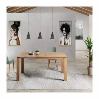 Table repas extensible ARMONIA  8 couverts 140/210x90cm pieds bois plateau chêne noueux