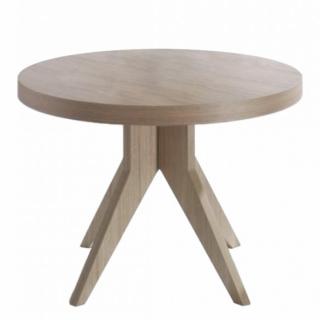 Table repas extensible GRETA 10 couverts 120/185x105cm pied bois clair plateau chêne