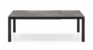 Table extensible 8 couverts BARON 190cm pieds métal noir plateau céramique gris